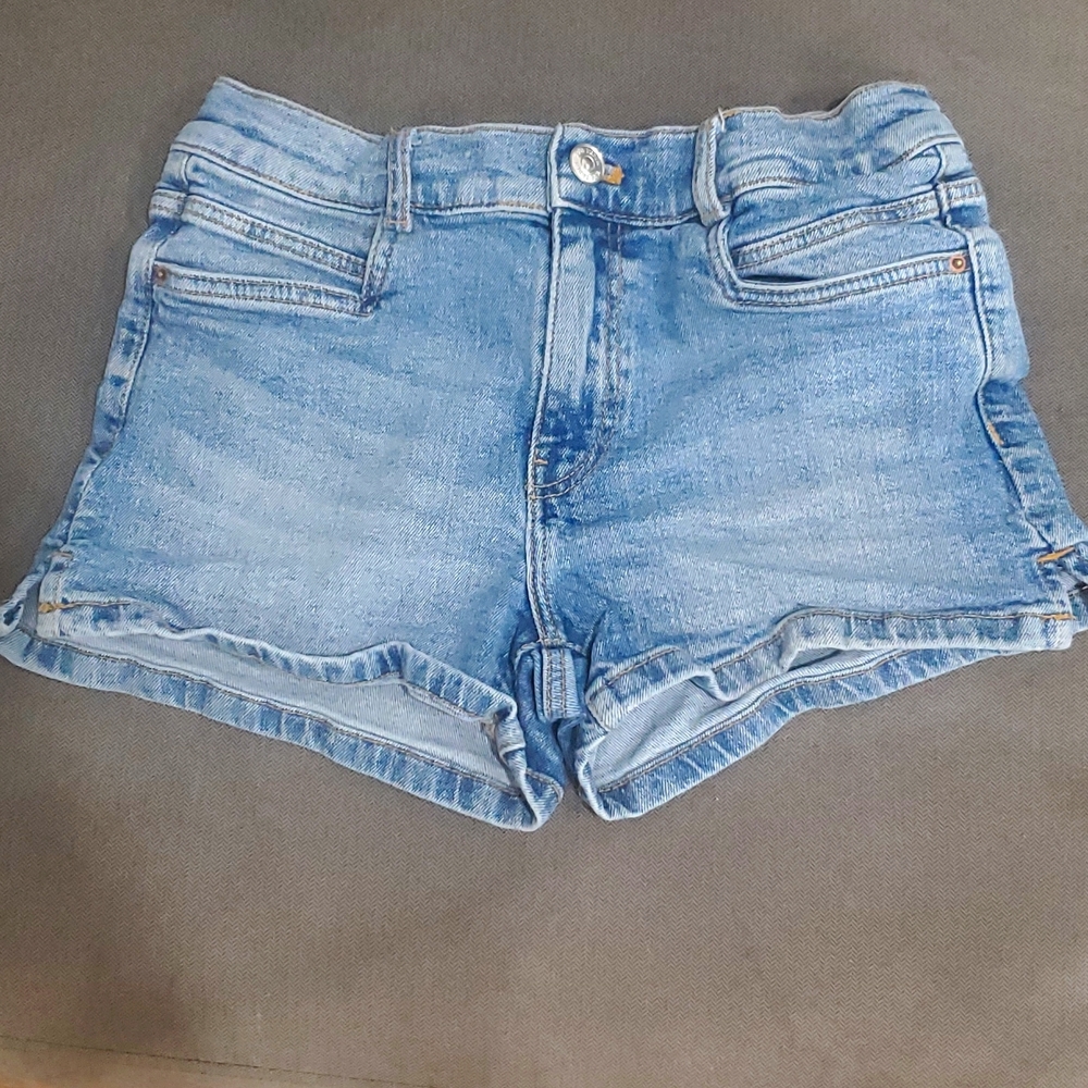 Blue denim shorts